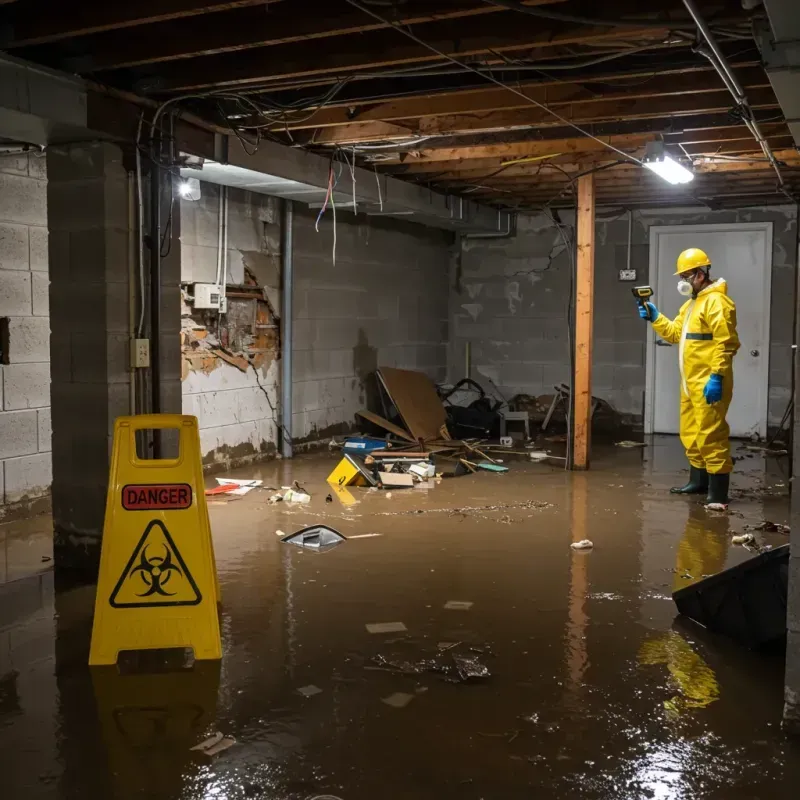 Flooded Basement Electrical Hazard in Whitehall Township, PA Property